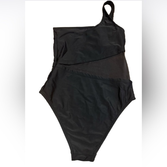 Women’s Medium Black Swimsuit With Mesh.  Tried On But Never Worn - Picture 2 of 2